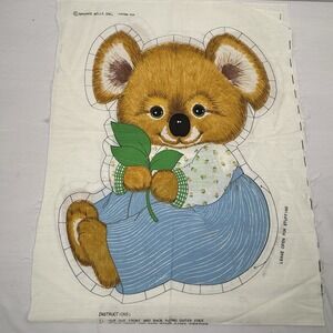 VTG Spring Mills KOALA BEAR Fabric Panel Cut & Sew Pillow Doll #7518